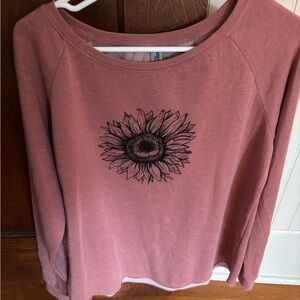 NWOT Sunflower Graphic Burgundy Sweatshirt